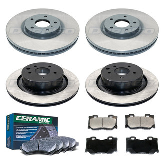 DuraGo® - Plain Front and Rear Brake Kit with Ceramic Pads