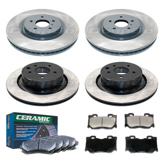 DuraGo® - Plain Front and Rear Brake Kit with Ceramic Pads
