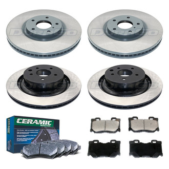 DuraGo® - Plain Front and Rear Brake Kit with Ceramic Pads