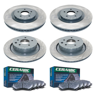 DuraGo® - Plain Front and Rear Brake Kit with Ceramic Pads