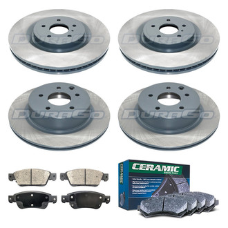 DuraGo® - Plain Front and Rear Brake Kit with Ceramic Pads