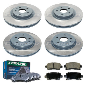 DuraGo® - Plain Front and Rear Brake Kit with Ceramic Pads