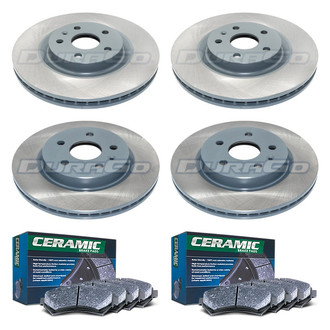 DuraGo® - Plain Front and Rear Brake Kit with Ceramic Pads