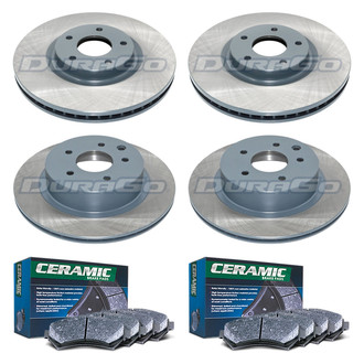 DuraGo® - 1-Piece Plain Brake Kit with Ceramic Brake Pads