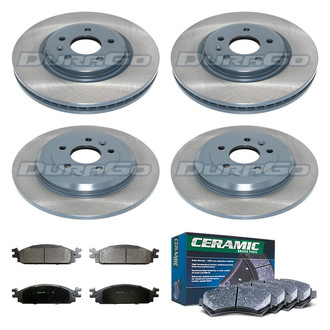 DuraGo® - Plain Front and Rear Brake Kit with Ceramic Pads