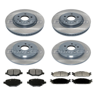 DuraGo® - Plain Front and Rear Brake Kit with Ceramic Pads
