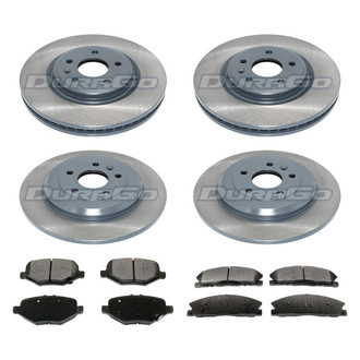 DuraGo® - Plain Front and Rear Brake Kit with Ceramic Pads