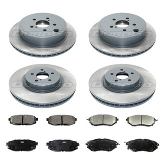 DuraGo® - Plain Front and Rear Brake Kit with Ceramic Pads