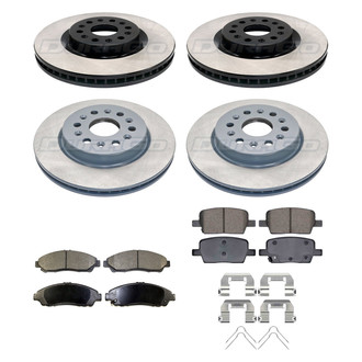 DuraGo® - Plain Front and Rear Brake Kit with Ceramic Pads