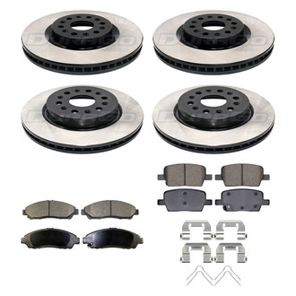 DuraGo® - Plain Front and Rear Brake Kit with Ceramic Pads