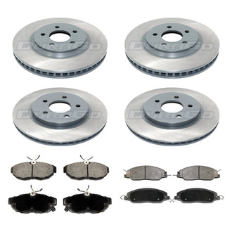 DuraGo® - 1-Piece Plain Brake Kit with Ceramic Brake Pads
