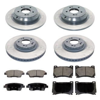 DuraGo® - Plain Front and Rear Brake Kit with Ceramic Pads