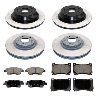 DuraGo® - Plain Front and Rear Brake Kit with Ceramic Pads