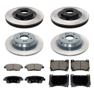 DuraGo® - Plain Front and Rear Brake Kit with Ceramic Pads
