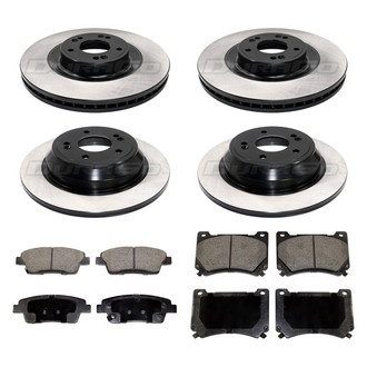 DuraGo® - Plain Front and Rear Brake Kit with Ceramic Pads