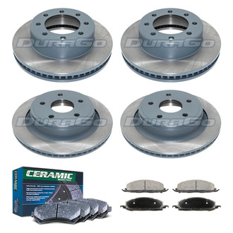 DuraGo® - Plain Front and Rear Brake Kit with Ceramic Pads
