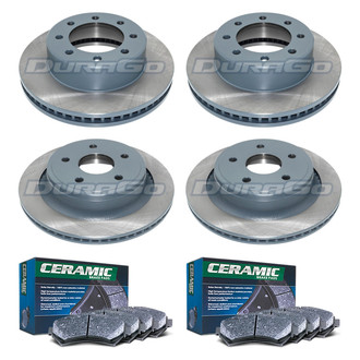 DuraGo® - Plain Front and Rear Brake Kit with Ceramic Pads