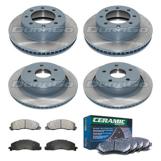 DuraGo® - Plain Front and Rear Brake Kit with Ceramic Pads