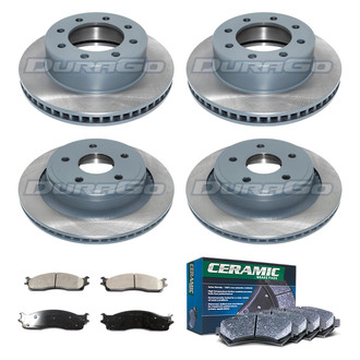 DuraGo® - Plain Front and Rear Brake Kit with Ceramic Pads