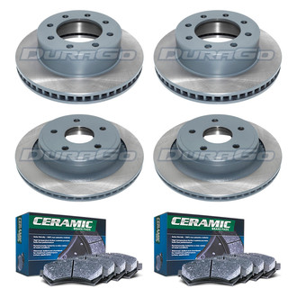 DuraGo® - Plain Front and Rear Brake Kit with Ceramic Pads