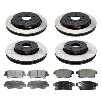 DuraGo® - Plain Front and Rear Brake Kit with Ceramic Pads