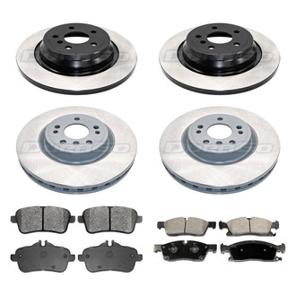 DuraGo® - 1-Piece Plain Brake Kit with Ceramic Brake Pads