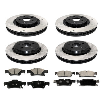 DuraGo® - Plain Front and Rear Brake Kit with Ceramic Pads