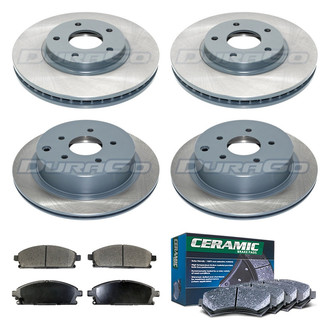 DuraGo® - Plain Front and Rear Brake Kit with Ceramic Pads