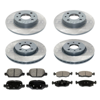 DuraGo® - Plain Front and Rear Brake Kit with Ceramic Pads