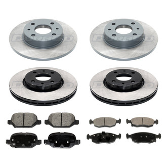 DuraGo® - Plain Front and Rear Brake Kit with Ceramic Pads
