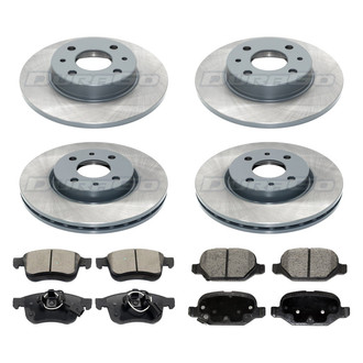 DuraGo® - Plain Front and Rear Brake Kit with Ceramic Pads