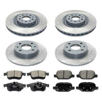 DuraGo® - Plain Front and Rear Brake Kit with Ceramic Pads