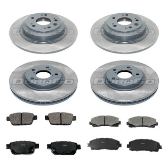DuraGo® - 1-Piece Plain Brake Kit with Ceramic Brake Pads