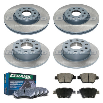 DuraGo® - Plain Front and Rear Brake Kit with Ceramic Pads