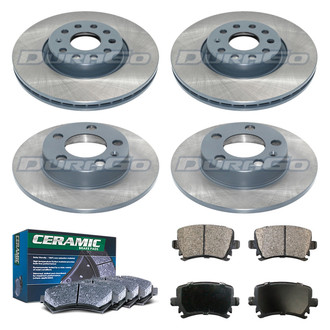 DuraGo® - Plain Front and Rear Brake Kit with Ceramic Pads