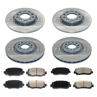 DuraGo® - 1-Piece Plain Brake Kit with Ceramic Brake Pads