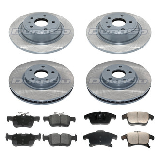 DuraGo® - 1-Piece Plain Brake Kit with Ceramic Brake Pads