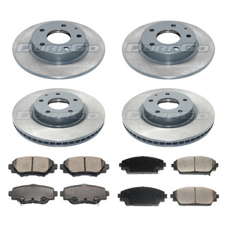 DuraGo® - Plain Front and Rear Brake Kit with Ceramic Pads