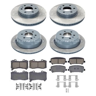 DuraGo® - Plain Front and Rear Brake Kit with Ceramic Pads