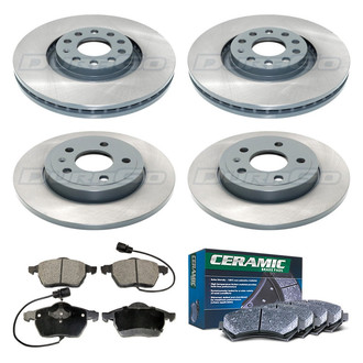 DuraGo® - Plain Front and Rear Brake Kit with Ceramic Pads