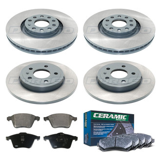 DuraGo® - Plain Front and Rear Brake Kit with Ceramic Pads