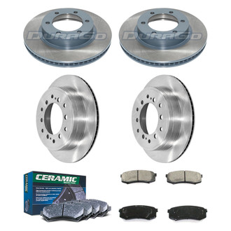 DuraGo® - Plain Front and Rear Brake Kit with Ceramic Pads