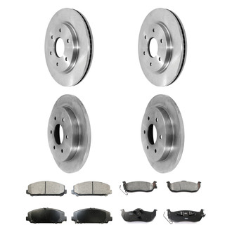DuraGo® - Plain Front and Rear Brake Kit with Ceramic Pads