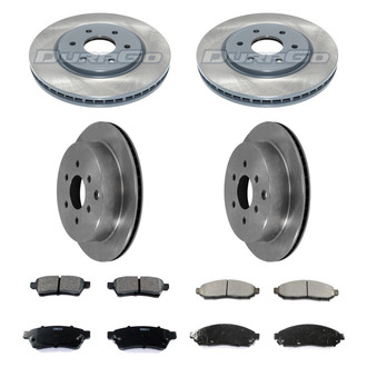 DuraGo® - 1-Piece Plain Brake Kit with Ceramic Brake Pads