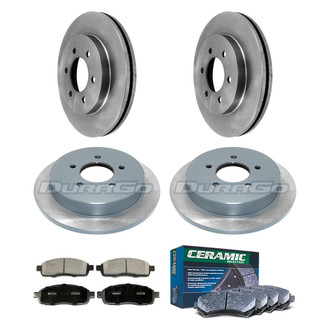 DuraGo® - Plain Front and Rear Brake Kit with Ceramic Pads