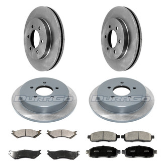 DuraGo® - Plain Front and Rear Brake Kit with Ceramic Pads