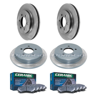 DuraGo® - Plain Front and Rear Brake Kit with Ceramic Pads