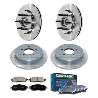 DuraGo® - Plain Front and Rear Brake Kit with Ceramic Pads