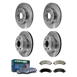 DuraGo® - Plain Front and Rear Brake Kit with Ceramic Pads