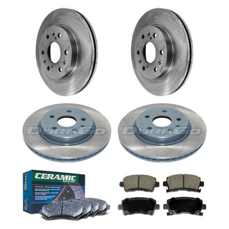 DuraGo® - Plain Front and Rear Brake Kit with Ceramic Pads